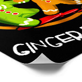 Merry Christmas Ginger-dead Man Cookie Zombie Xmas Poster (Hoek)
