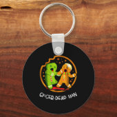 Merry Christmas Ginger-dead Man Cookie Zombie Xmas Sleutelhanger (Voorkant)