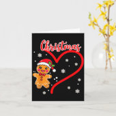 Merry Christmas Gingerbread Couple Christmas  Kaart (Gele Bloem)