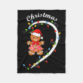 Merry Christmas Gingerbread Couple Christmas Pajam Fleece Deken (Voorkant)