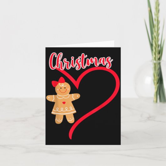 Merry Christmas Gingerbread Couple Christmas Pajam Kaart (Voorkant)