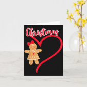 Merry Christmas Gingerbread Couple Christmas Pajam Kaart (Gele Bloem)