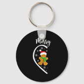 Merry Christmas Gingerbread Couple Christmas Pajam Sleutelhanger (Voorkant)
