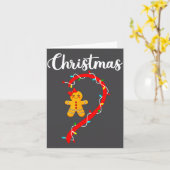 Merry Christmas Gingerbread Couples Xmas Pajamas M Kaart (Gele Bloem)