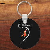 Merry Christmas Gingerbread Fishing Lover Couple C Sleutelhanger (Voorkant)
