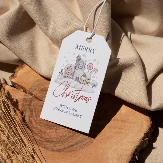 Merry Christmas Gingerbread House Cadeau Labels Cadeaulabel