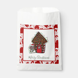 Merry Christmas gingerbread House Favor Bag Bedankzakje