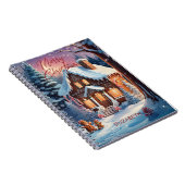 Merry Christmas Gingerbread House Gepersonaliseerd Notitieboek (Rechterzijde)