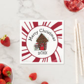 Merry Christmas Gingerbread House Servet (Insitu)