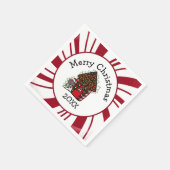 Merry Christmas Gingerbread House Servet (Hoek)