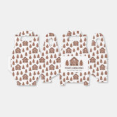 Merry Christmas Gingerbread House & Trees Bedankdoosjes (Uitgevouwen)