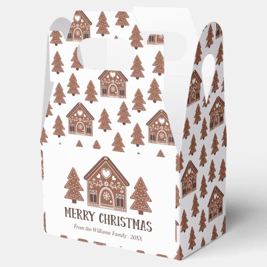 Merry Christmas Gingerbread House & Trees Bedankdoosjes (Geopend)