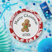 Merry Christmas Gingerbread Man Papieren Bordje (Feest)