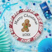 Merry Christmas Gingerbread Man Papieren Bordje (Feest)