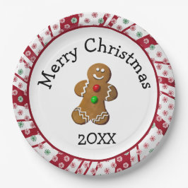Merry Christmas Gingerbread Man Papieren Bordje