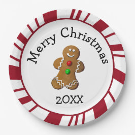 Merry Christmas Gingerbread Man Papieren Bordje