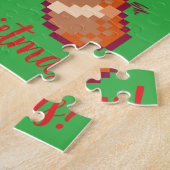 Merry Christmas, Gingerbread man, Pixelart, Pixel  Legpuzzel (Zijkant)