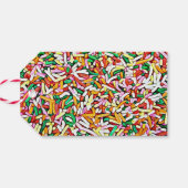 Merry Christmas Gingerbread Man Snoep Sprinkles Cadeaulabel (Achterkant Horizontaal)