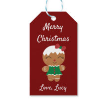 Merry Christmas Gingerbread Schattige Gift Label