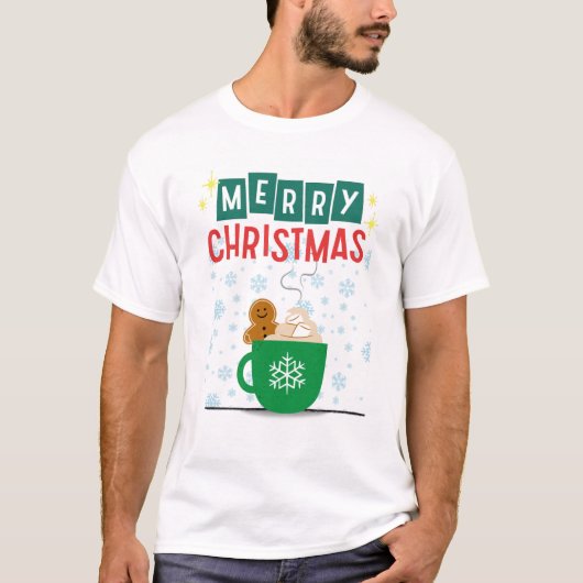 Merry Christmas Gingerbread T-shirt (Voorkant)