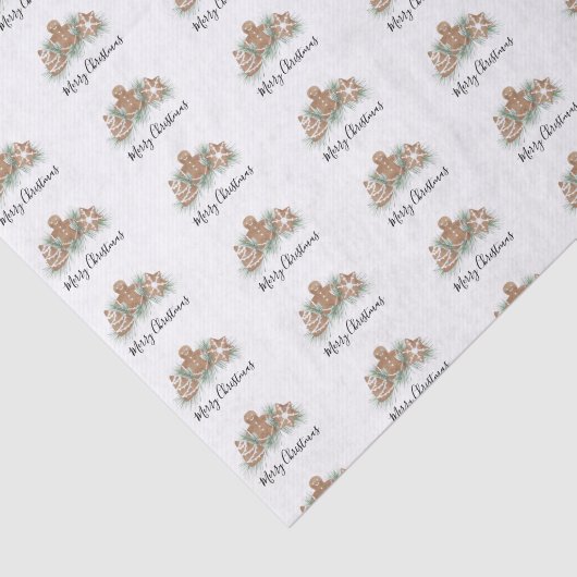 Merry Christmas Gingerbread  Tissuepapier (Detail)