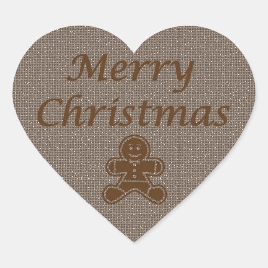 Merry Christmas gingersnap sticker (Voorkant)