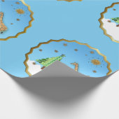 MERRY CHRISTMAS GIRAFFE. CADEAUPAPIER (Hoek)