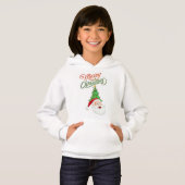 Merry Christmas Girls pullover hoodie ontwerp. (Voorkant volledig)