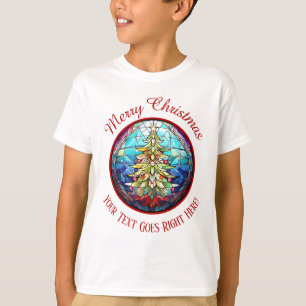 Merry Christmas Glas in lood Xmas Tree T-shirt