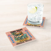 Merry Christmas Glazen Onderzetter (Schuin)