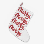 Merry Christmas Glitter Holiday Kleine Kerstsok (Voorkant (Hangend))