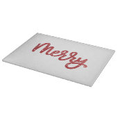 Merry Christmas Glitter Holiday  Snijplank (Hoek)