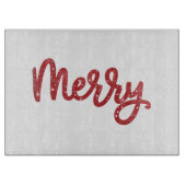 Merry Christmas Glitter Holiday  Snijplank (Voorkant)