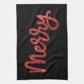 Merry Christmas Glitter Holiday Theedoek (Verticaal)