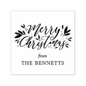 Merry Christmas Glow Custom Rubber Stamp Zelfinktende Stempel (Design)