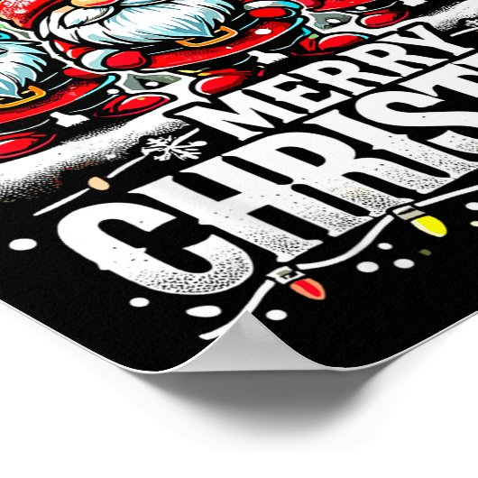 Merry Christmas Gnome Funny Family Christmas  Poster (Hoek)