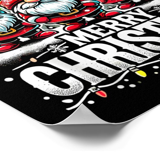 Merry Christmas Gnome Funny Family Christmas  Poster (Hoek)