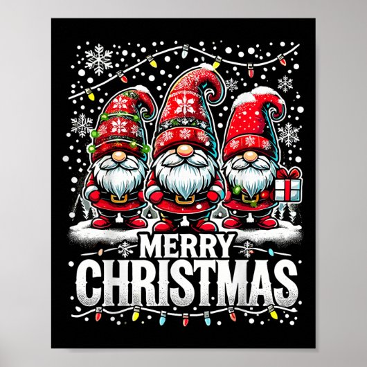 Merry Christmas Gnome Funny Family Christmas  Poster (Voorkant)