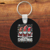 Merry Christmas Gnome Funny Family Christmas  Sleutelhanger (Voorkant)