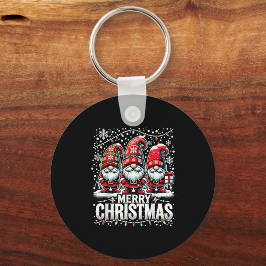Merry Christmas Gnome Funny Family Christmas  Sleutelhanger (Voorkant)