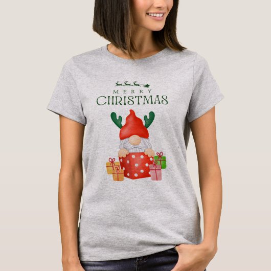 Merry Christmas Gnome T-shirt (Voorkant)