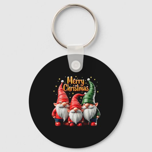 Merry Christmas Gnomes Cozy Winter Gatherings  Sleutelhanger (Voorkant)