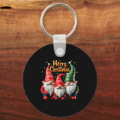 Merry Christmas Gnomes Cozy Winter Gatherings  Sleutelhanger (Voorkant)