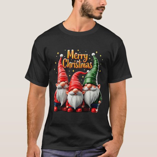 Merry Christmas Gnomes Cozy Winter Gatherings  T-shirt (Voorkant)