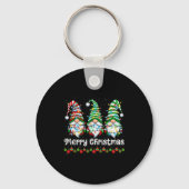 Merry Christmas Gnomes Light Family Gnome Xmas Mat Sleutelhanger (Voorkant)