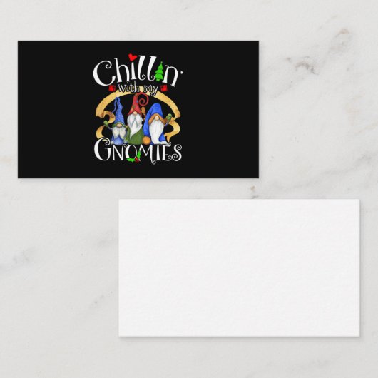 Merry Christmas Gnomes Old Gnome Visitekaartje (Voorkant / Achterkant)
