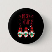MERRY CHRISTMAS GNOMES RONDE BUTTON 5,7 CM (Voorkant)