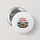 Merry Christmas Gnomes  Ronde Button 5,7 Cm (Voorkant /achterkant)