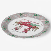 Merry Christmas Gnomies Gnome Tree Boerderij Water Papieren Bordje (Gekanteld)