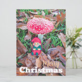 Merry Christmas, gnoom pixelart, Pixel Art  Feestdagenkaart (Staand voorkant)